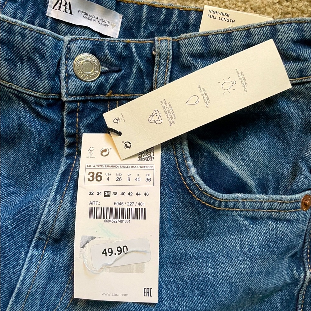 brand new with tags zara jeans!